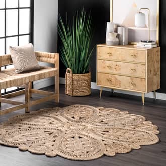 6' Braided Floral Blossom Rug secondary image