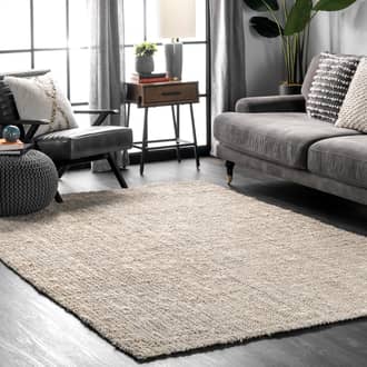 8' Handwoven Jute Ribbed Solid Rug secondary image