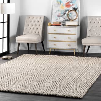 3' x 5' Handwoven Jute Jagged Chevron Rug secondary image