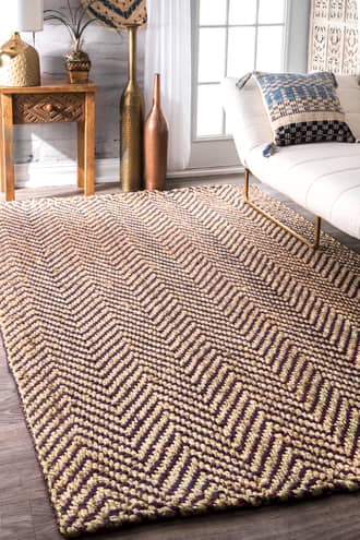 Handwoven Jute Jagged Chevron Rug secondary image
