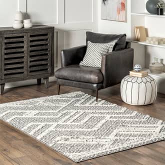 Sam Textured Trellis Rug secondary image