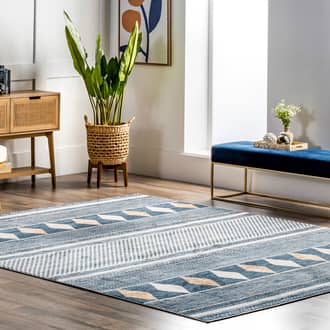 Kyla Banded Diamond Rug secondary image