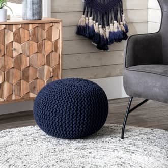 Knitted Round Pouf secondary image