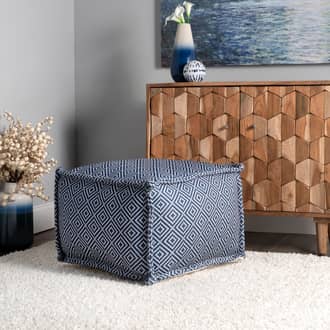 Printed Aztec Indoor/Outdoor Pouf secondary image