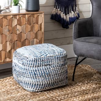 Handmade Denim Pouf secondary image