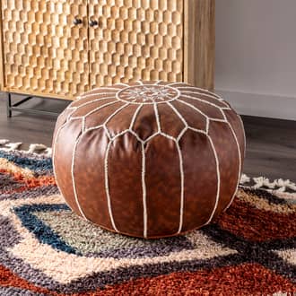 Faux Leather Pouf secondary image