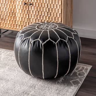 Faux Leather Pouf secondary image