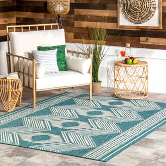 Iris Totem Indoor/Outdoor Flatweave Rug secondary image