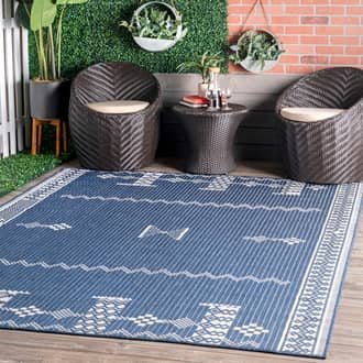 6' 7" x 9' Tribal Indoor/Outdoor Flatweave Rug secondary image
