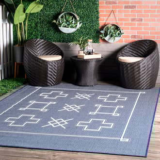 9' 6" x 12' Simple Heraldry Indoor/Outdoor Flatweave Rug secondary image