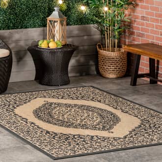 6' 7" x 9' Iris Medallion Indoor/Outdoor Rug secondary image