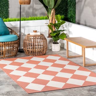 6' 7" x 9' Adelaide Harlequin Indoor/Outdoor Rug secondary image