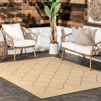 3' 6" x 5' Tisha Trellis Faux Jute Indoor/Outdoor Rug secondary image