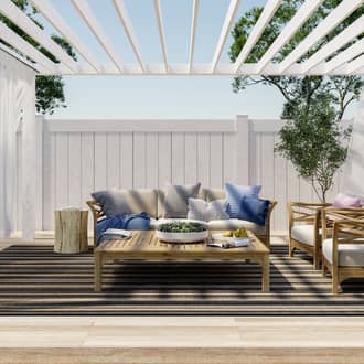 Gazania Striped Indoor/Outdoor Rug secondary image