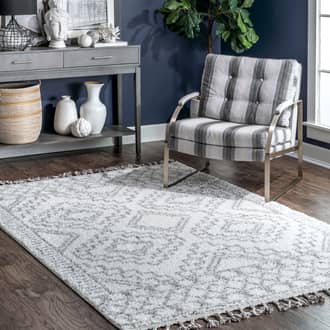 6' Moroccan Tasseled Rug secondary image