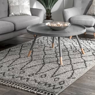 Moroccan Trellis Tassel Rug secondary image