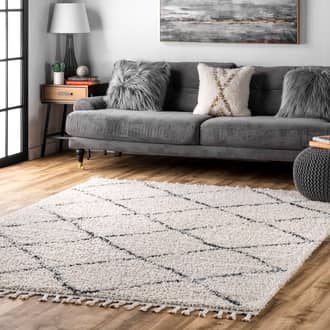 Moroccan Lattice Tassel Rug secondary image