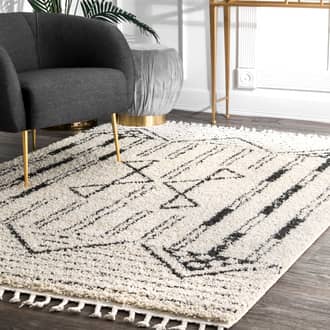 9' 2" x 12' Striped Shag Rug secondary image