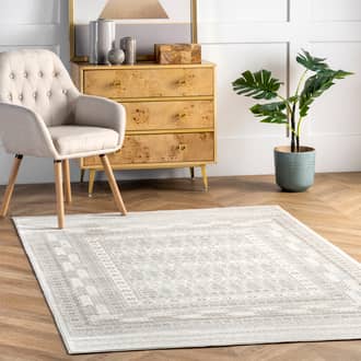 Bordered Tribal Trellis Rug secondary image