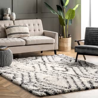 Scrolling Diamond Shag Rug secondary image