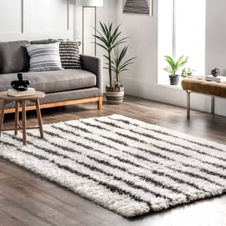 9' x 12' Cassidy Striped Shag Rug secondary image