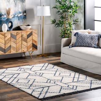 Modern Tracery Tasseled Rug secondary image