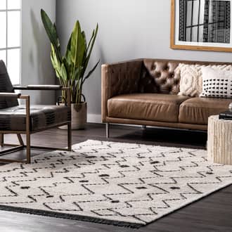 Rose Moroccan Tasseled Rug secondary image