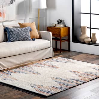 Diamond Pinstripes Tasseled Rug secondary image