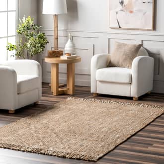 Raynera Woven Jute Crosshatch Rug secondary image