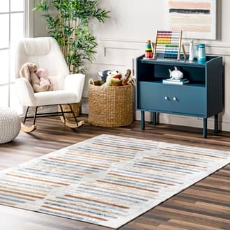 3' x 5' Marlowe Washable Colorful Stripes Rug secondary image