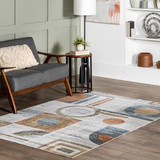 Terra Washable Retro Geometric Rug secondary image