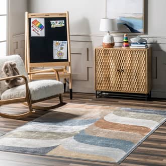 4' x 6' Firenzia Washable Colorful Traverse Rug secondary image