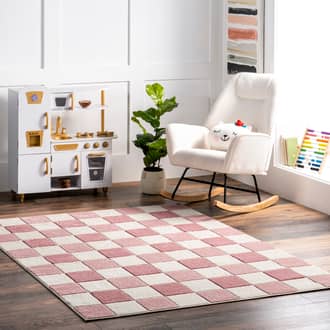 5' 3" x 7' 7" Alexie Two-Tone Checkered Rug secondary image