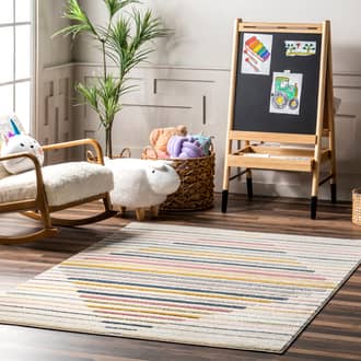 Ashleigh Kids Carved Stripe Rug secondary image