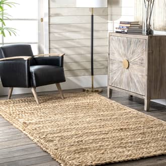 Striped Braided Jute Rug secondary image