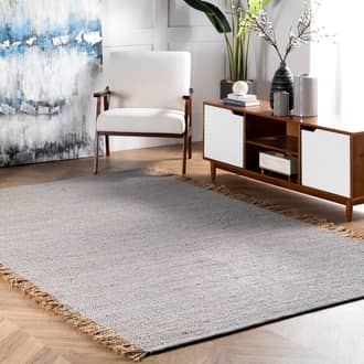 Flatweave Solid Tassel Rug secondary image