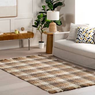 Mavis Plaid Jute Rug secondary image