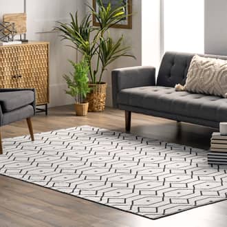 Jessica Reversible Cotton Trellis Rug secondary image