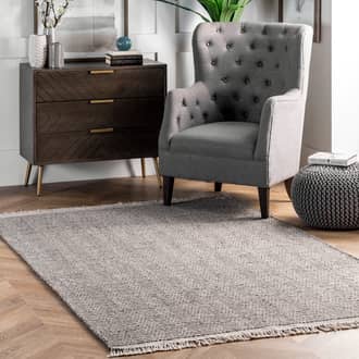 Wool Chevrons Tassel Rug secondary image