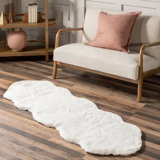 Waverly Double Faux Sheepskin Pelt Plush Cloud Washable Rug secondary image