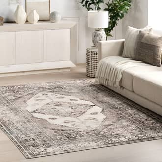 6' x 9' Plated Medallion Washable Rug secondary image