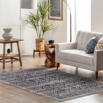 3' x 5' Tinsley Bordered Linework Washable Rug secondary image