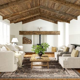 8' x 10' Rosewood Vintage Washable Rug secondary image