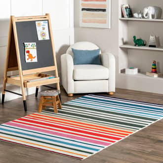 Amina Kids Washable Striped Rug secondary image