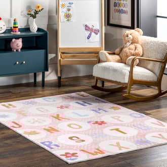 5' x 7' 6" Felecia Alphabet Kids Washable Rug secondary image