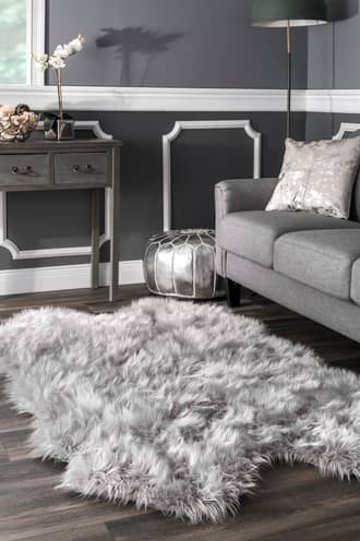 Faux Sheepskin Quarto Shag Rug secondary image