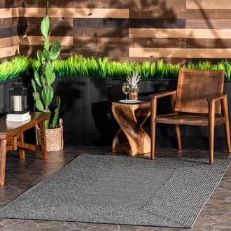 Striped Border Braided Indoor/Outdoor Rug secondary image