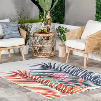 Tommie Palm Leaves Washable Indoor/Outdoor Rug secondary image