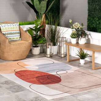 Liliana Abstract Washable Indoor/Outdoor Rug secondary image