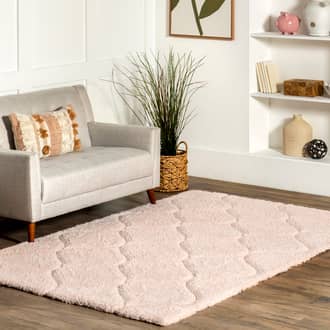 Super Soft Luxury Shag with Carved Trellis Rug secondary image